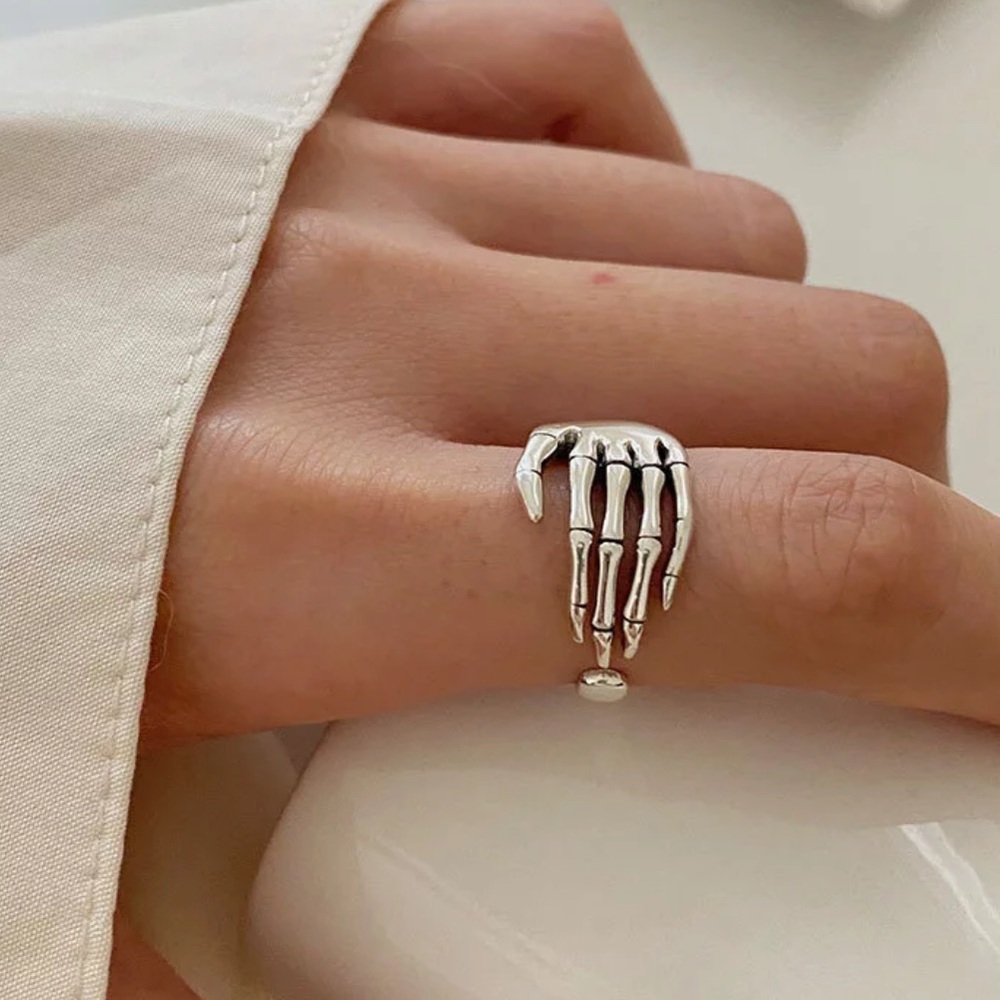 NEW 925 STERLING SILVER PUNK ADJUSTABLE RING, CUTE RING, SHINY RING. - Picture 3 of 5
